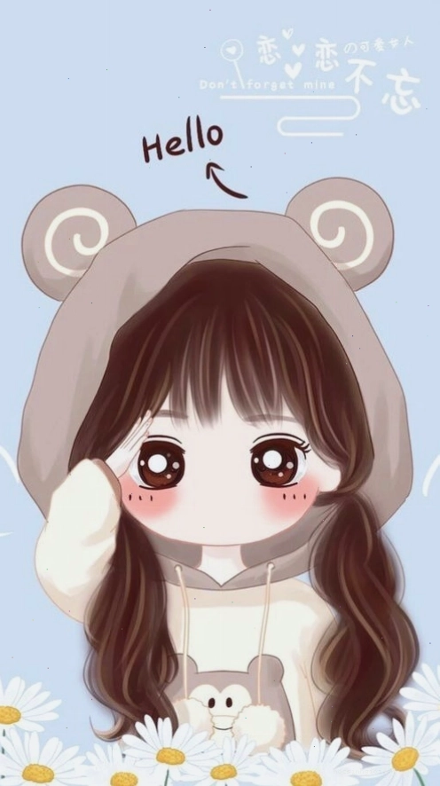 Hình nền cute chibi nữ phong cách hoạt hình kinh điển