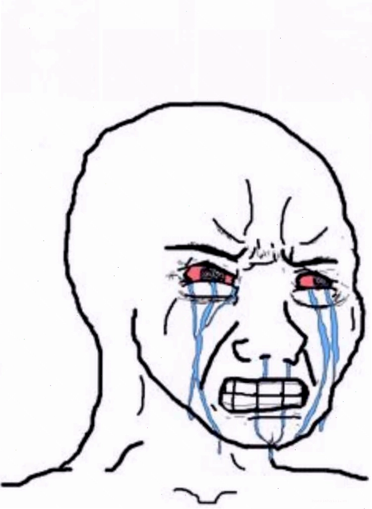 Meme khóc khi lỡ xem phim buồn