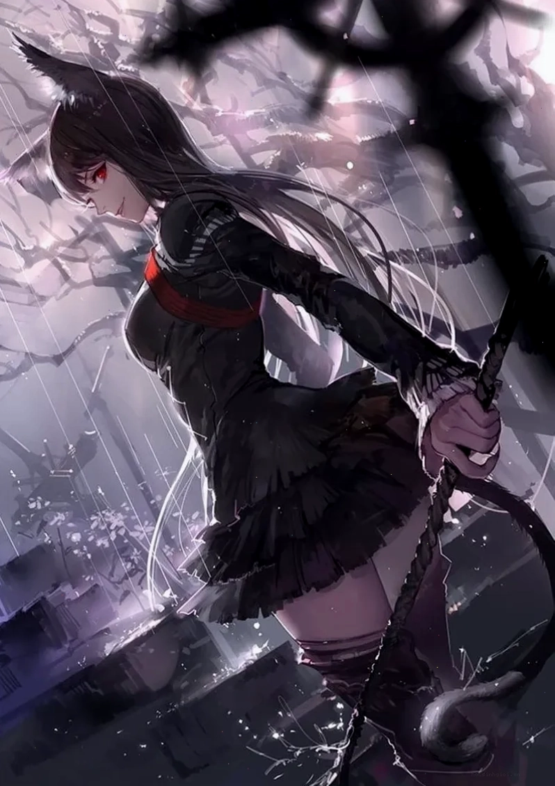 ảnh avatar anime girl cá tính mạnh mẽ phong cách cyberpunk