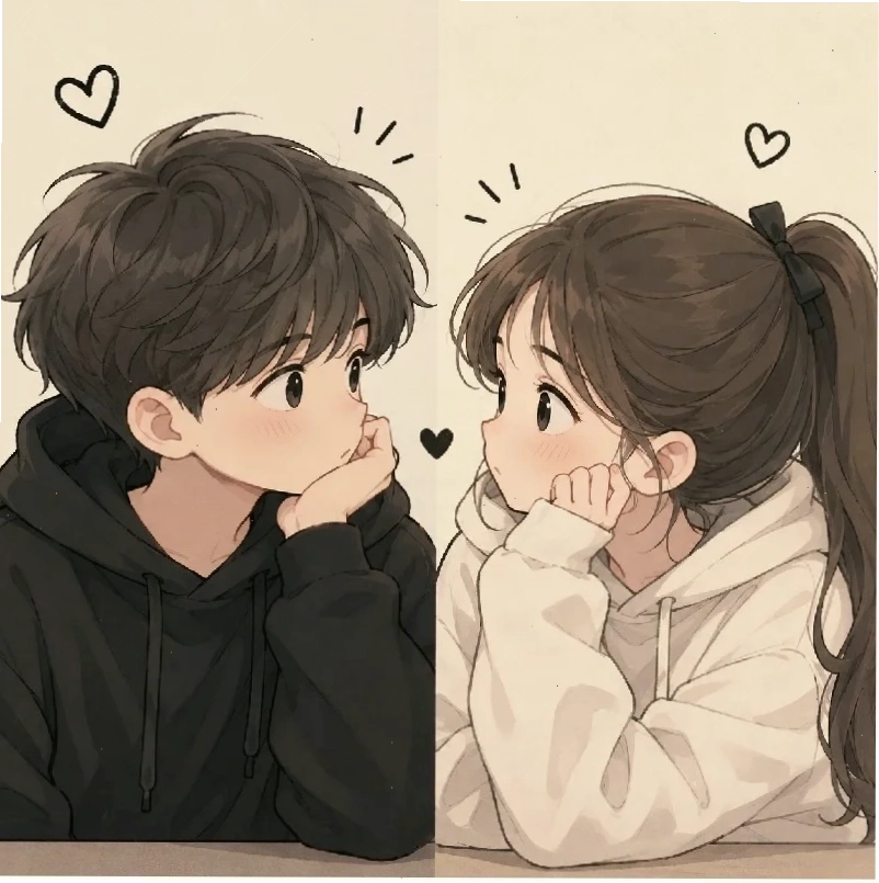 Avatar đôi hình động vật dễ thương