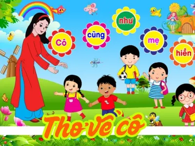 Bài thơ về cô giáo giúp bé thể hiện lòng biết ơn thầy cô