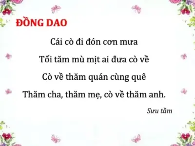 Khám phá bài ca dao Cái cò đi đón cơn mưa qua lăng kính trẻ thơ