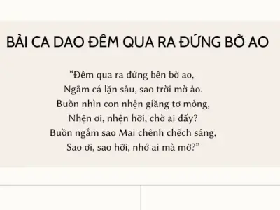 Cảm nhận sâu sắc về bài ca dao đêm qua ra đứng bờ ao