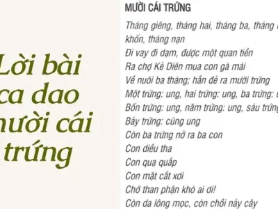 Bài ca dao mười cái trứng bản sắc văn hóa dân gian Việt Nam