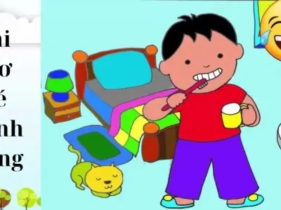 Bài thơ Bé đánh răng - Chủ đề thơ trường mầm non cho bé