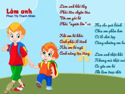 Bài thơ Làm Anh: Khó khăn và Niềm vui khi trở thành người anh