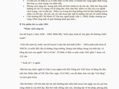 Phân tích chi tiết bài ca mùa xuân 1961 của Tố Hữu