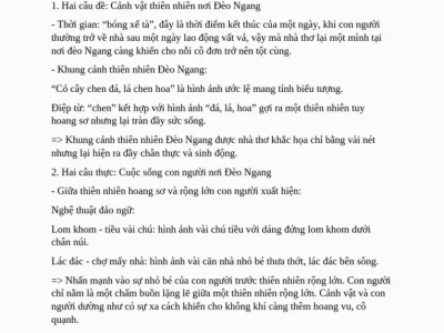 Phân tích sâu bài thơ Qua Đèo Ngang của Bà Huyện Thanh Quan